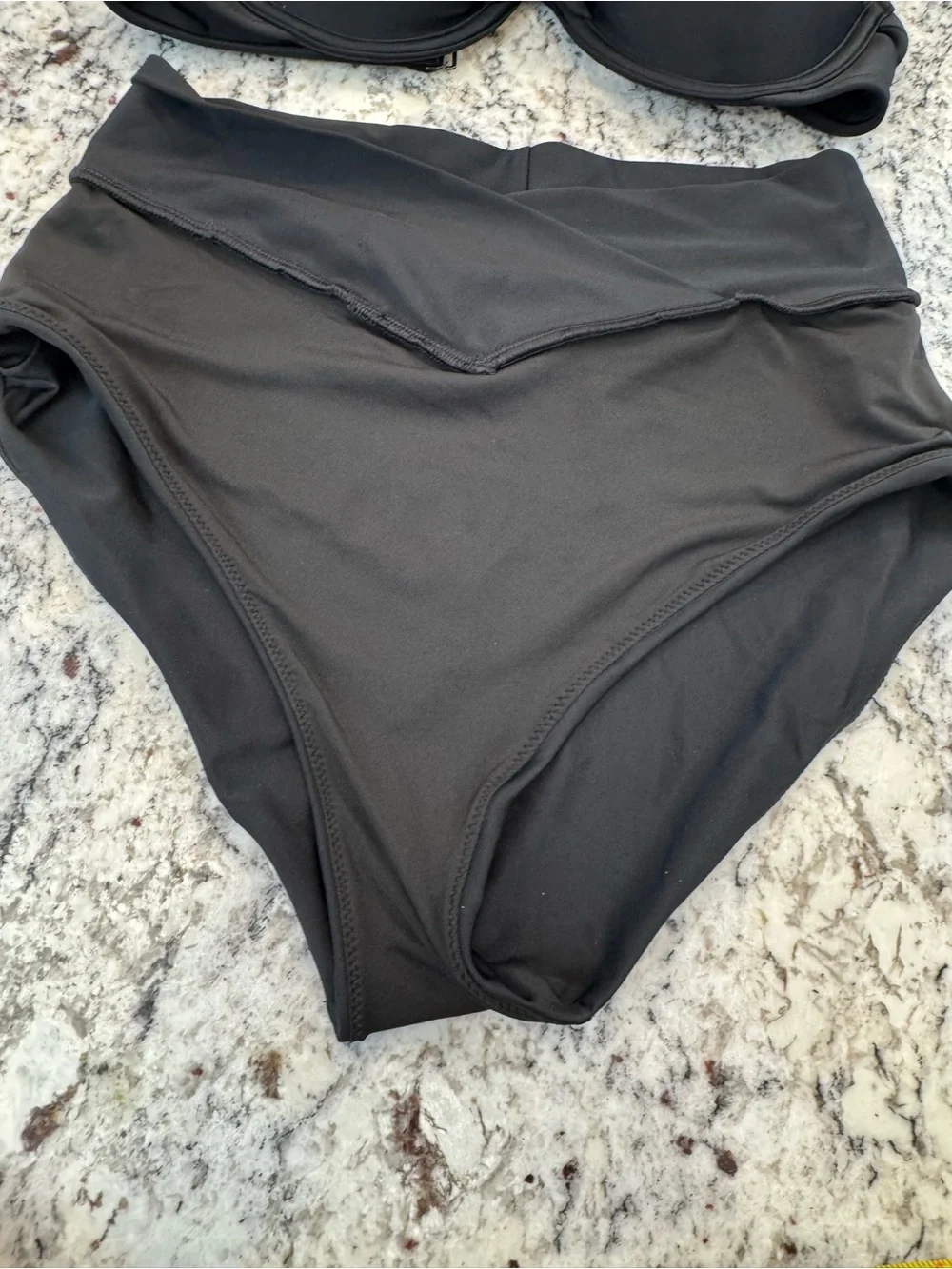 Aerie Black High Waisted Bikini Set Push-Up Underwire Top 36C Bottoms Medium